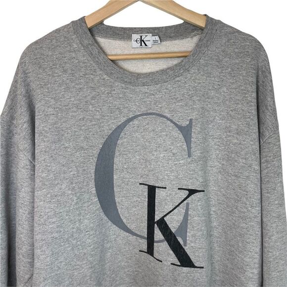 Vintage 90s Calvin Klein Big Logo Sweatshirt - Picture 2 of 7
